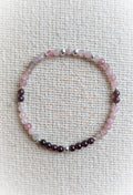 Garnet & Rose Gemstone Bracelet