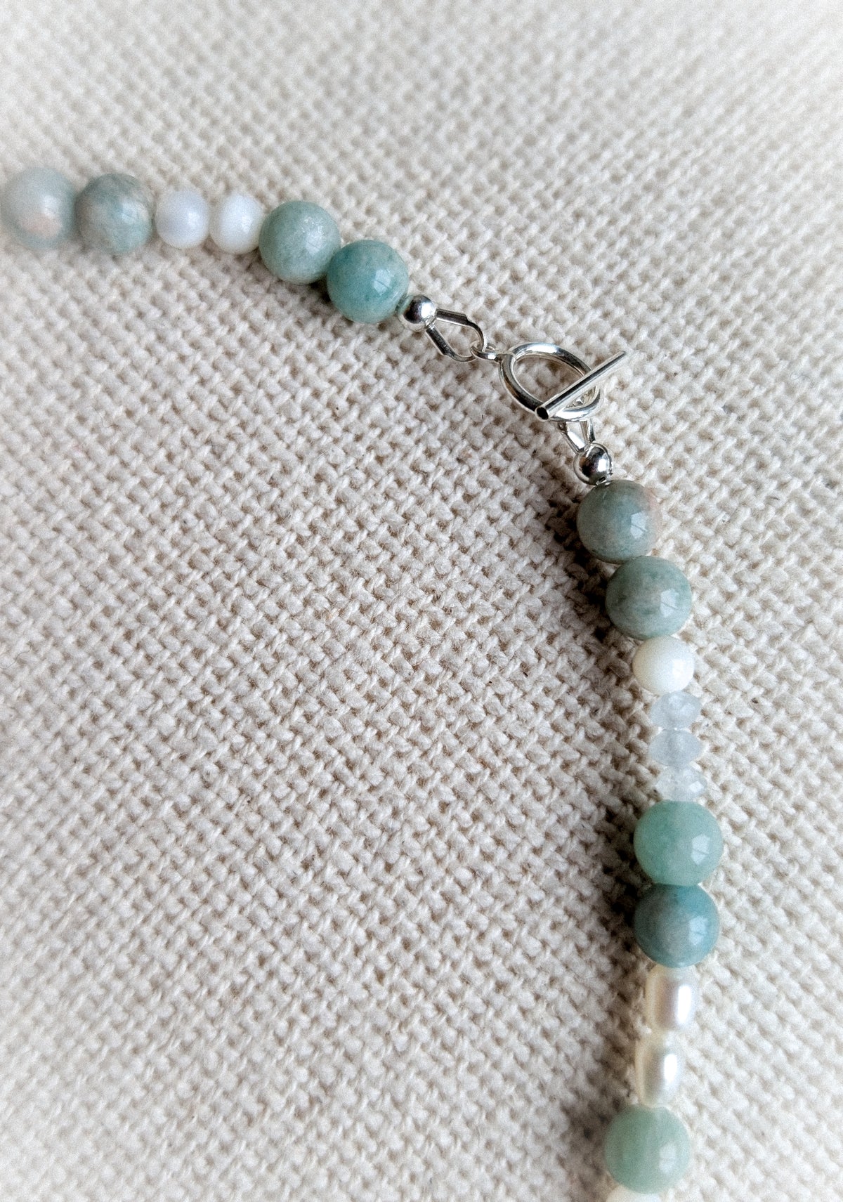 Amazonite Pearl Gemstone Necklace