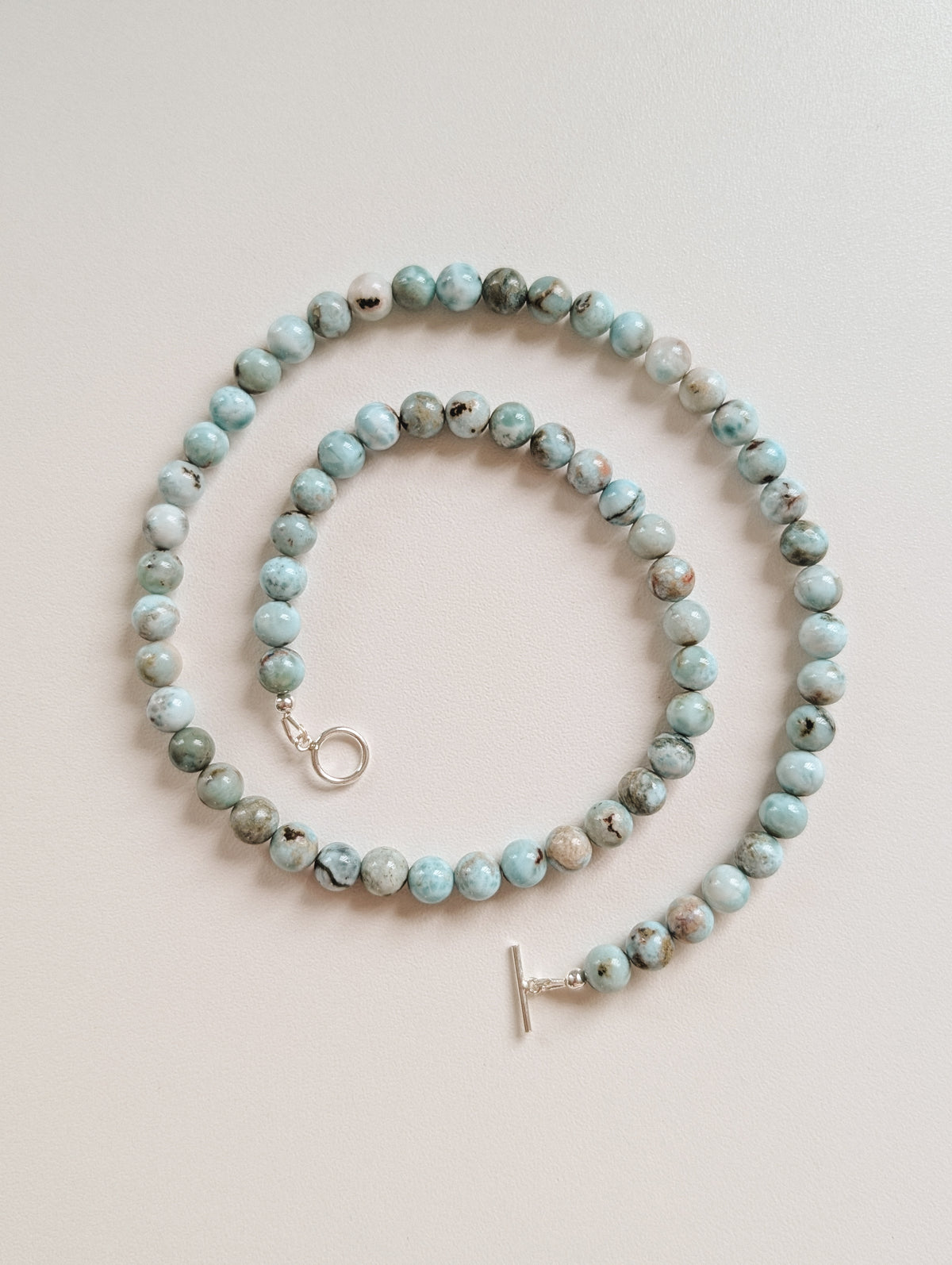 Larimar Gemstone Beaded Necklace