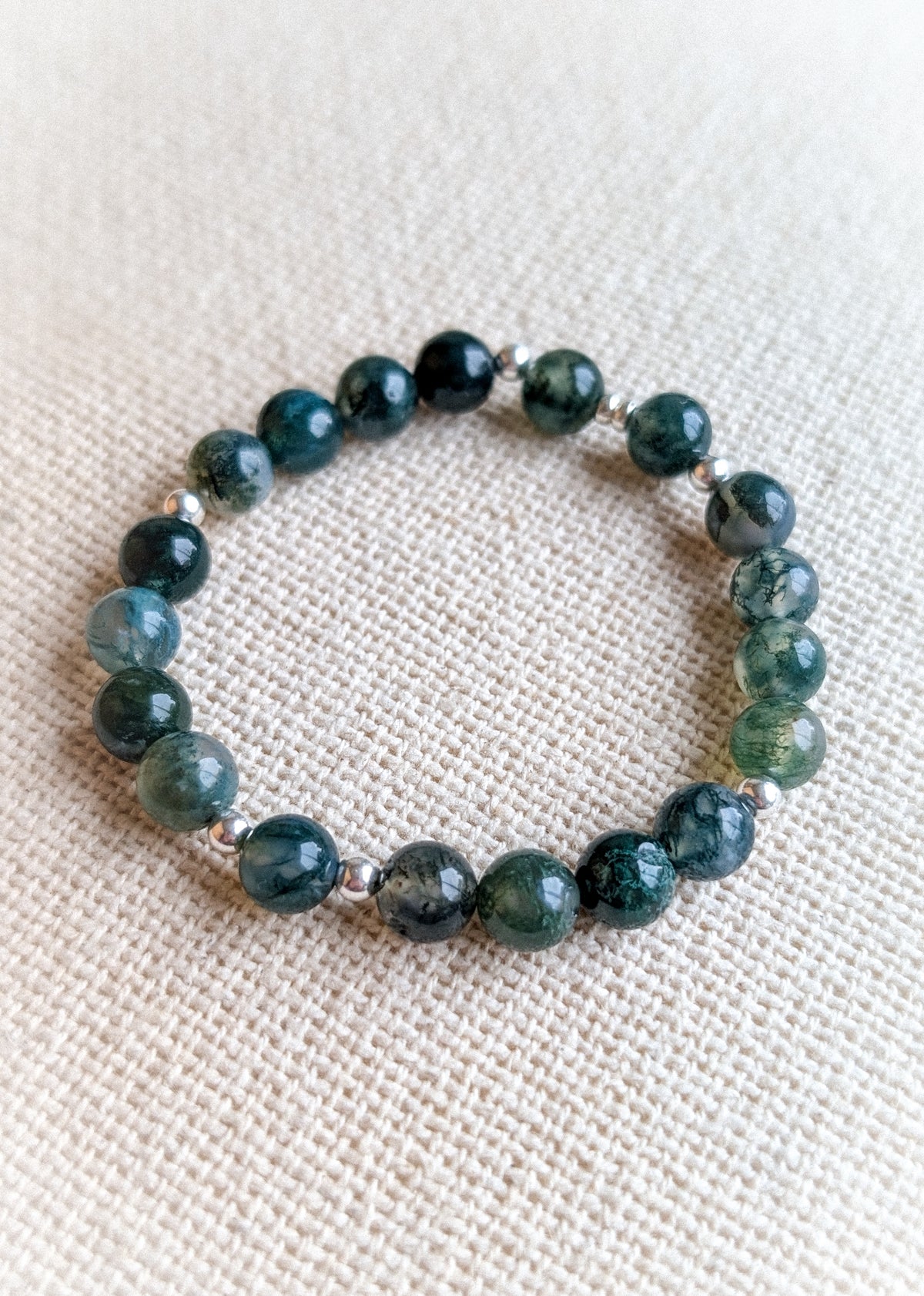 Moss Agate Gemstone Bracelet