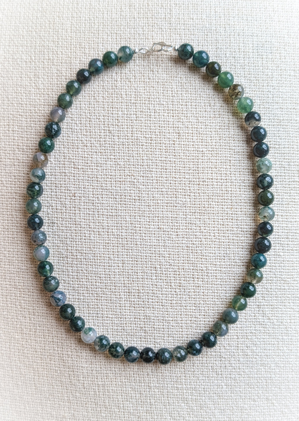 Moss Agate Beaded Necklace