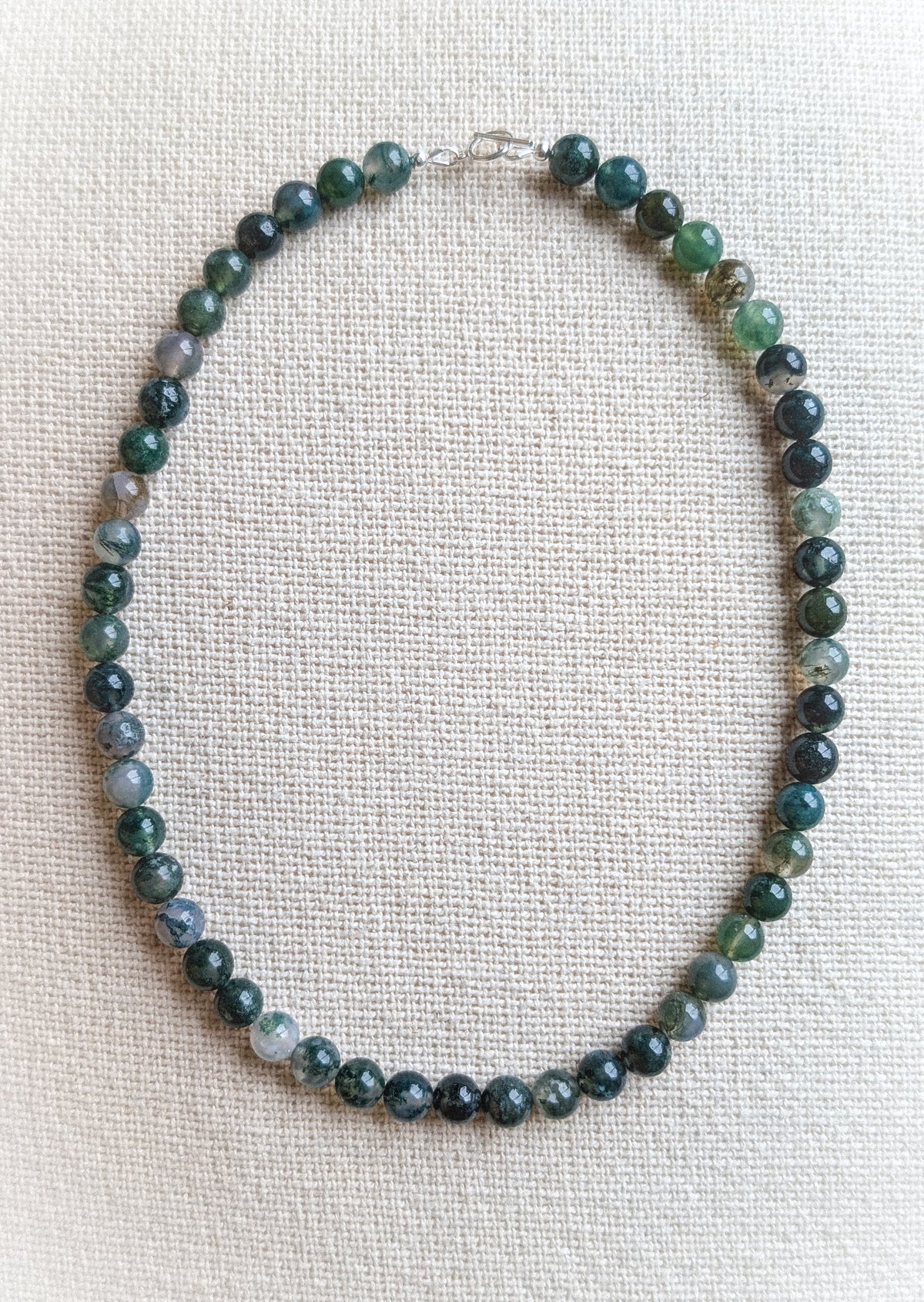 Moss Agate Beaded Necklace