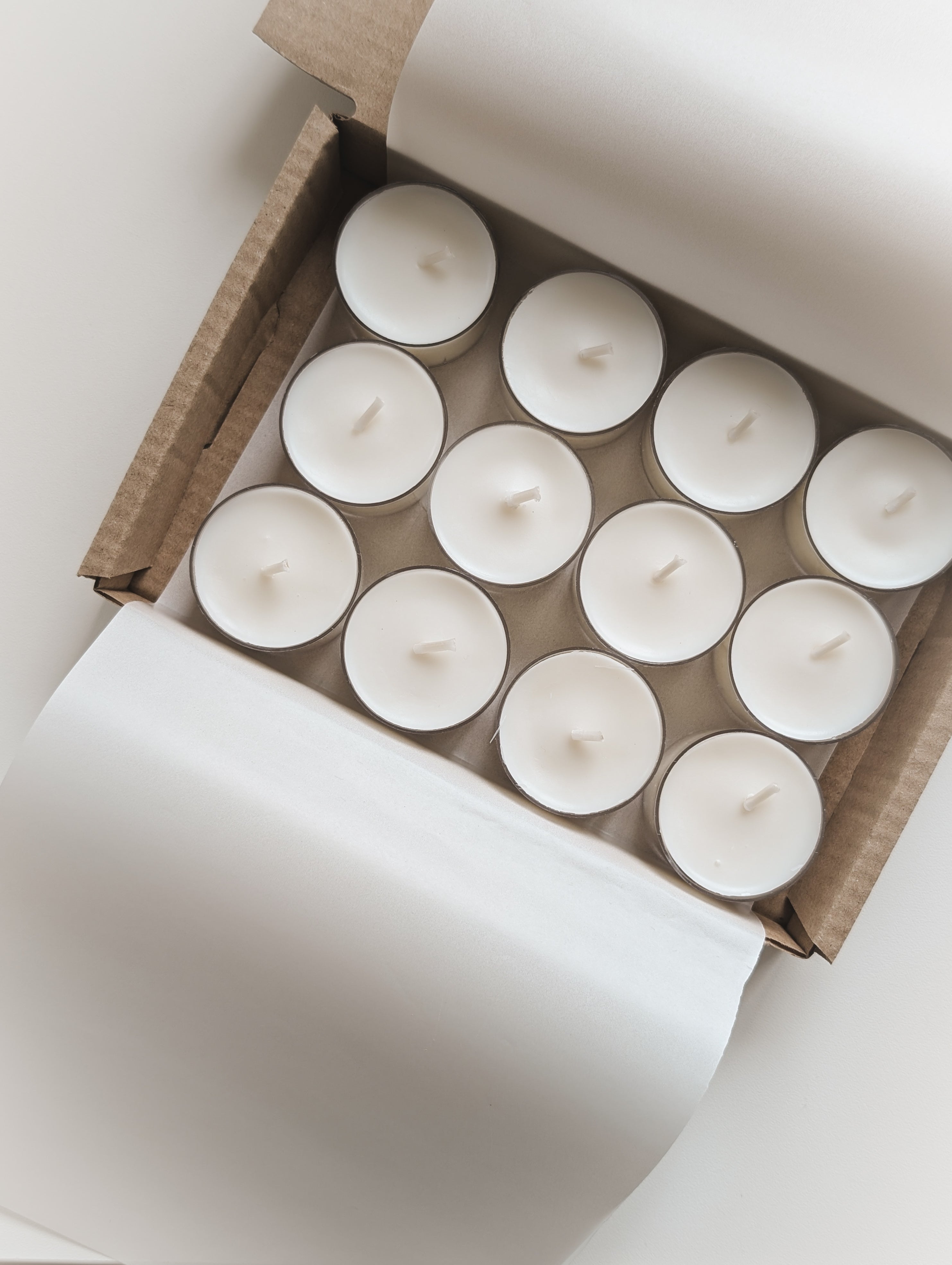 Unscented tea lights