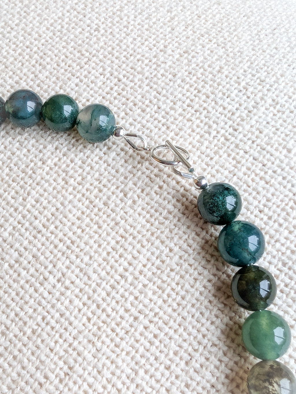 Moss Agate Beaded Necklace