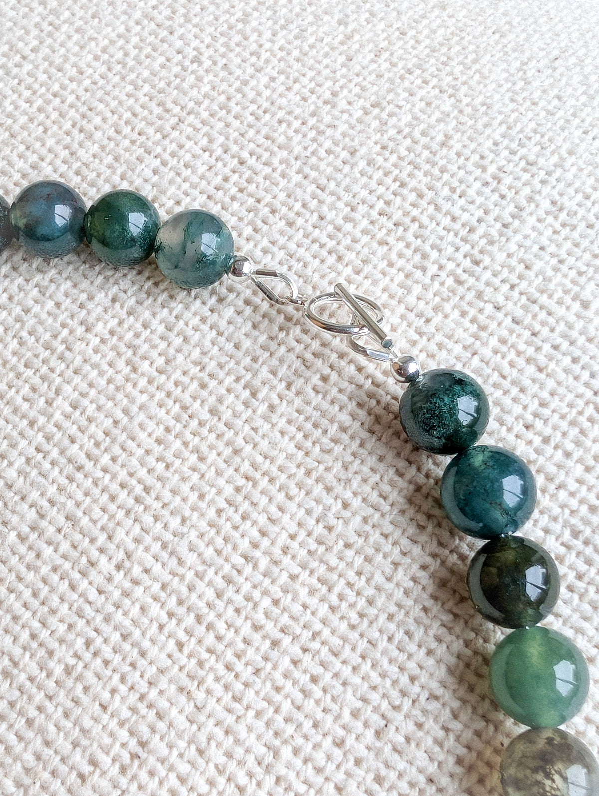 Moss Agate Beaded Necklace