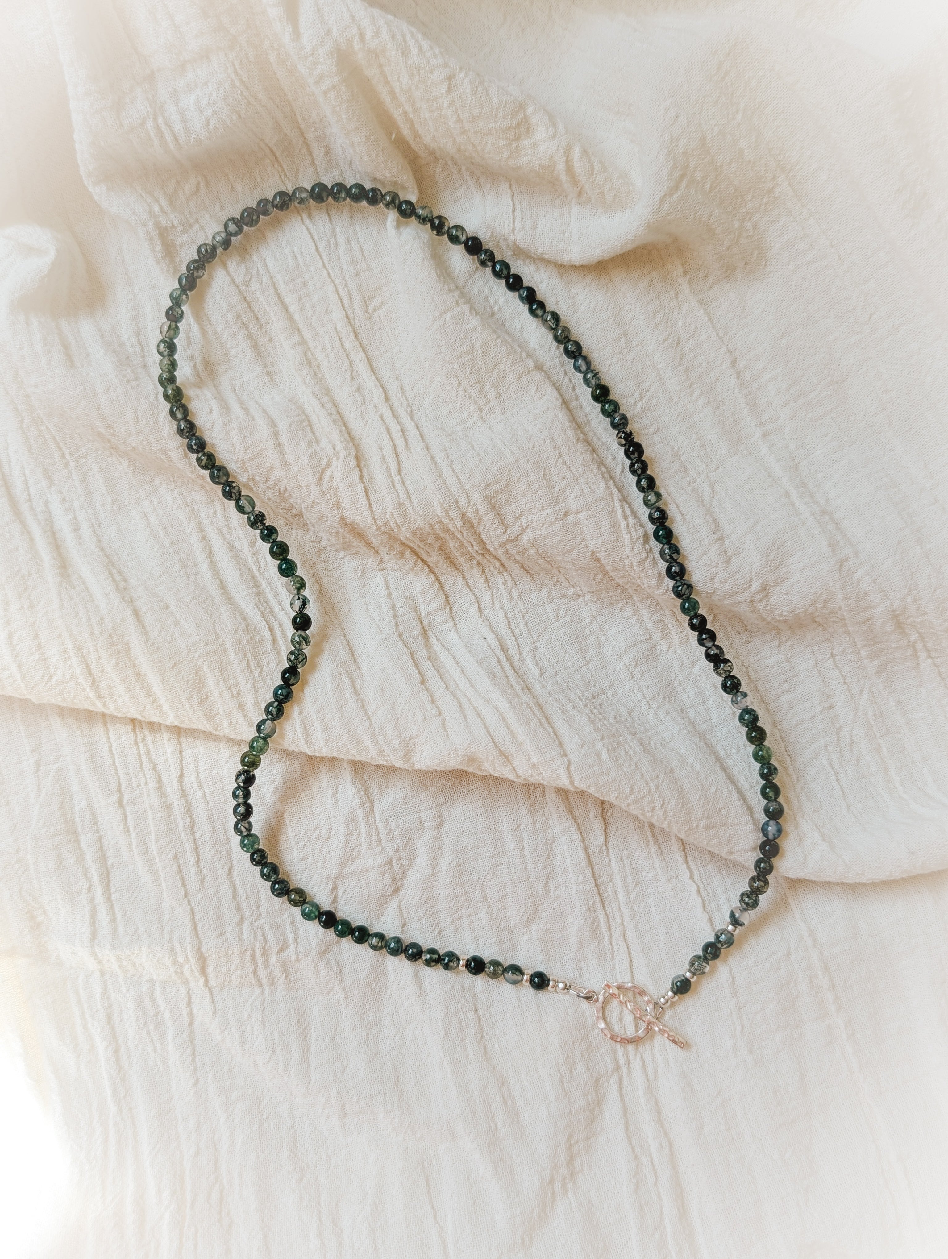 Moss Agate Beaded Necklace